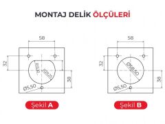 BEMİS BEV-5032-4310 Pano Prizi 3 Noktadan Montajlı (Trifaze)