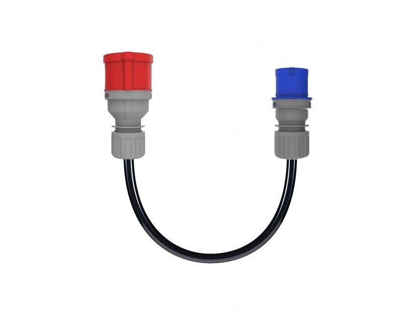BEMİS BKT-0508-2211 Cee Norm Adaptör 3x2,5 Ttr 3/16A Fiş - 5/16A Priz (30cm Kablolu)