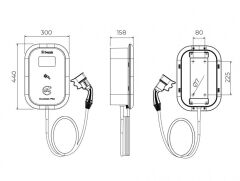 BEMİS BEV-2332-2352 Ekransız Kablo Ucu Prizli Model 1 Charger (Kablo 5m.) 7,4 kw (Monofaze)