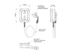 Model 1 Charger 2 5m. Kablolu 11 - 22 kw (Trifaze) 16 - 32A - BEV-1011-0005