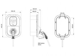 Model 2 Charger Plus 2 5m. Kablolu (4-7-11-22kw Trifaze) - BEV-2011-0005
