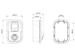 Model 3 Charger Pro 2 Pano Prizli (4-7-11-22kw Trifaze) - BEV-3012-0000