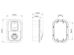 Model 3 Charger Pro 2 (GSM Modüllü) Pano Prizli (4-7-11-22kw Trifaze) - BEV-3012-1000