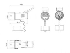 Tek Çıkışlı V2L Adaptör (Hyundai-Kia- Ssangyong) - BKT-2102-2001