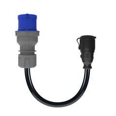 Cee Norm Adaptör 3x2,5 Ttr (30cm Kablolu) 3/32A Fiş - 1/16A Priz - BKT-0802-2211