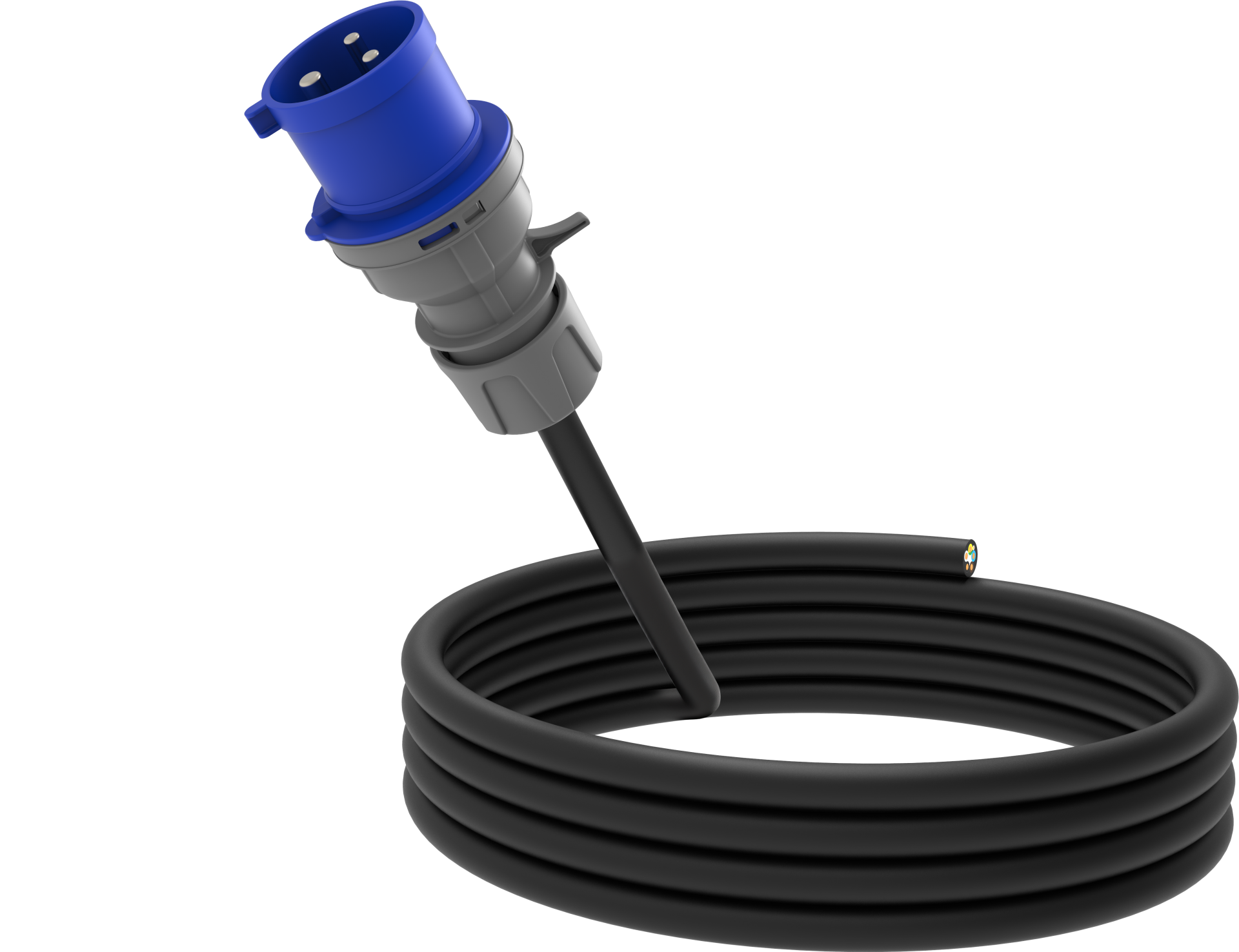 3/32A Fiş 3x6 TTR Enerji Kablosu Bir Ucu Açık (1,5m - 3x6mm2 ttr - Monofaze) - BKT-0800-2120