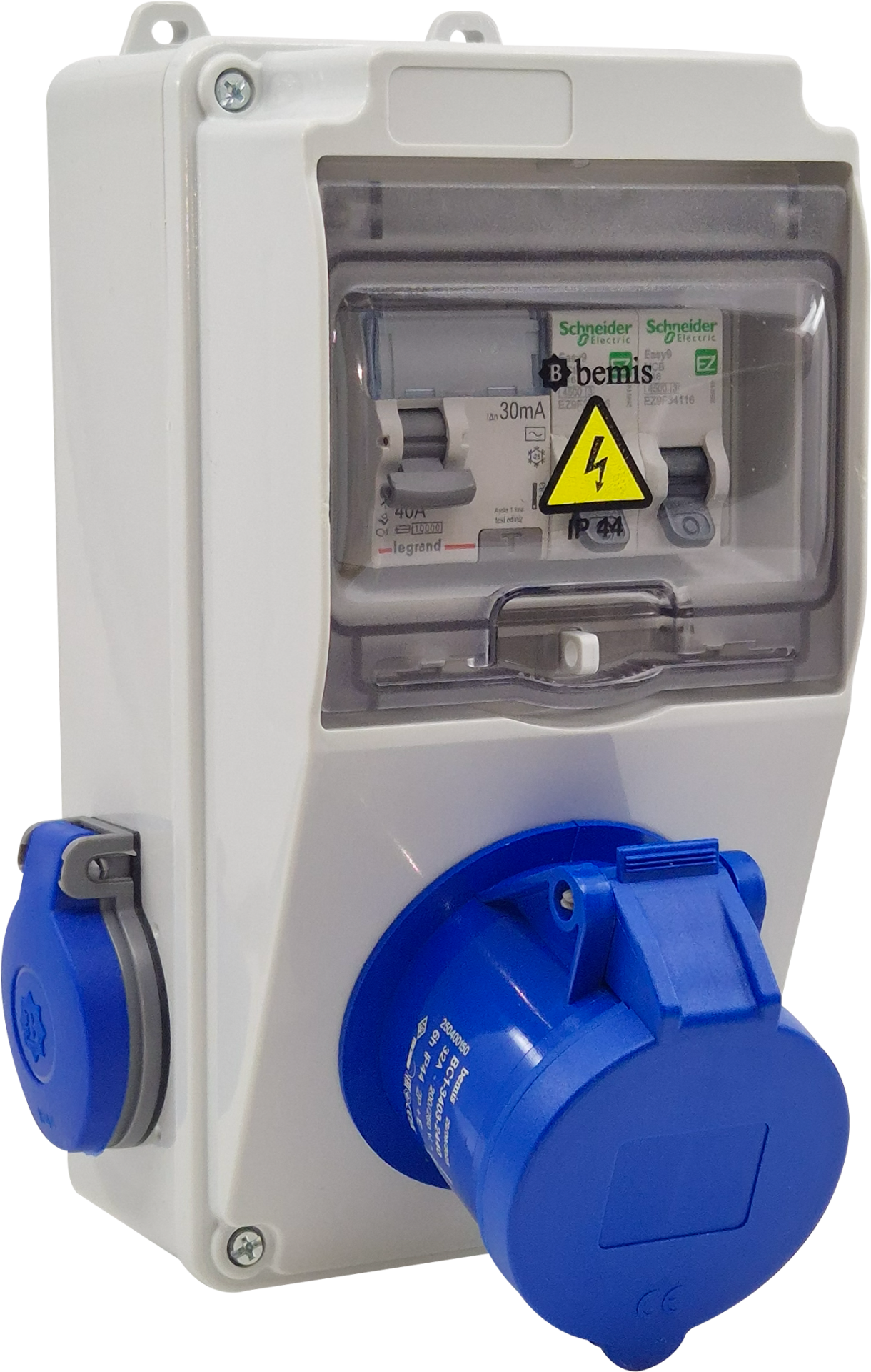 3/32A 1 Ad. Ön - 1/16A 1 Ad. Yan Otomatlı IP44 Kombinasyon - BD1M2123-1020-X