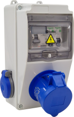 3/32A 1 Ad. Ön - 1/16A 1 Ad. Yan Otomatlı IP44 Kombinasyon - BD1M2123-1020-X