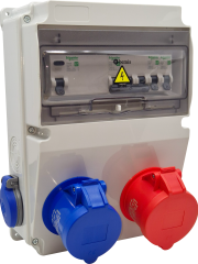 5/32A 1 Ad. Ön - 3/32A 220V 1 Ad. Ön - 1/16A 1 Ad. Yan Otomatlı IP44 Kombinasyon - BD2M2134-1231-X